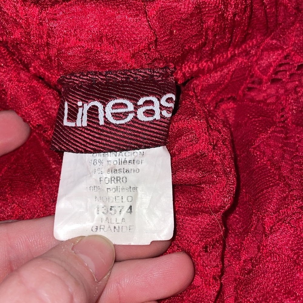 Lineas Red Mini Dress - Picture 2 of 4
